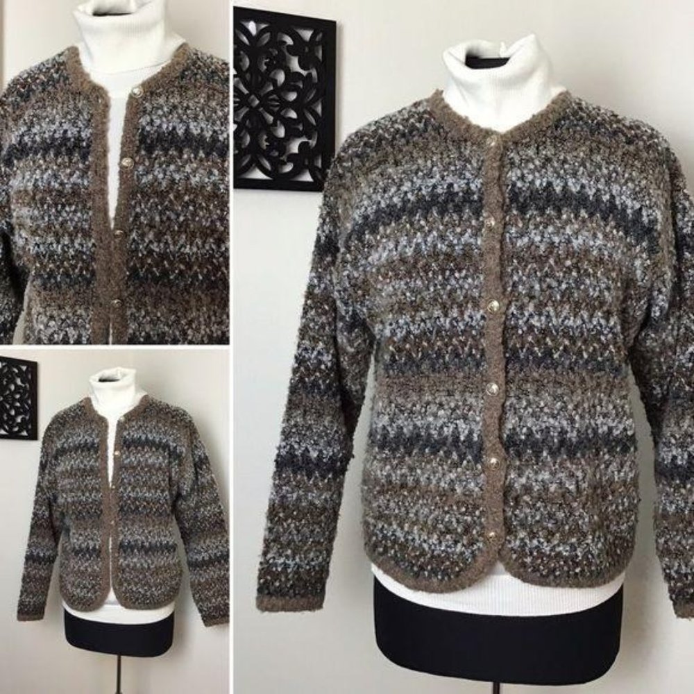 Lise J. - Wool Blend Nubby Cardigan